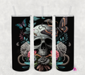 Skull With Butterfly 20 oz Tumbler