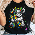 Autism Highland Cow T-Shirt